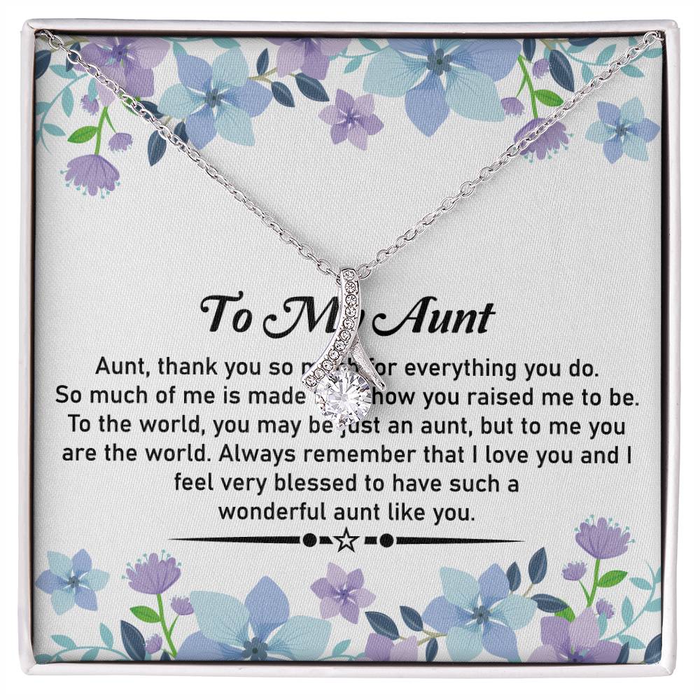 To My Special Aunt Necklace – Beautiful Jewelry | Heartfelt Message Gift in Yellow & White Gold Options - SOUVMOUR