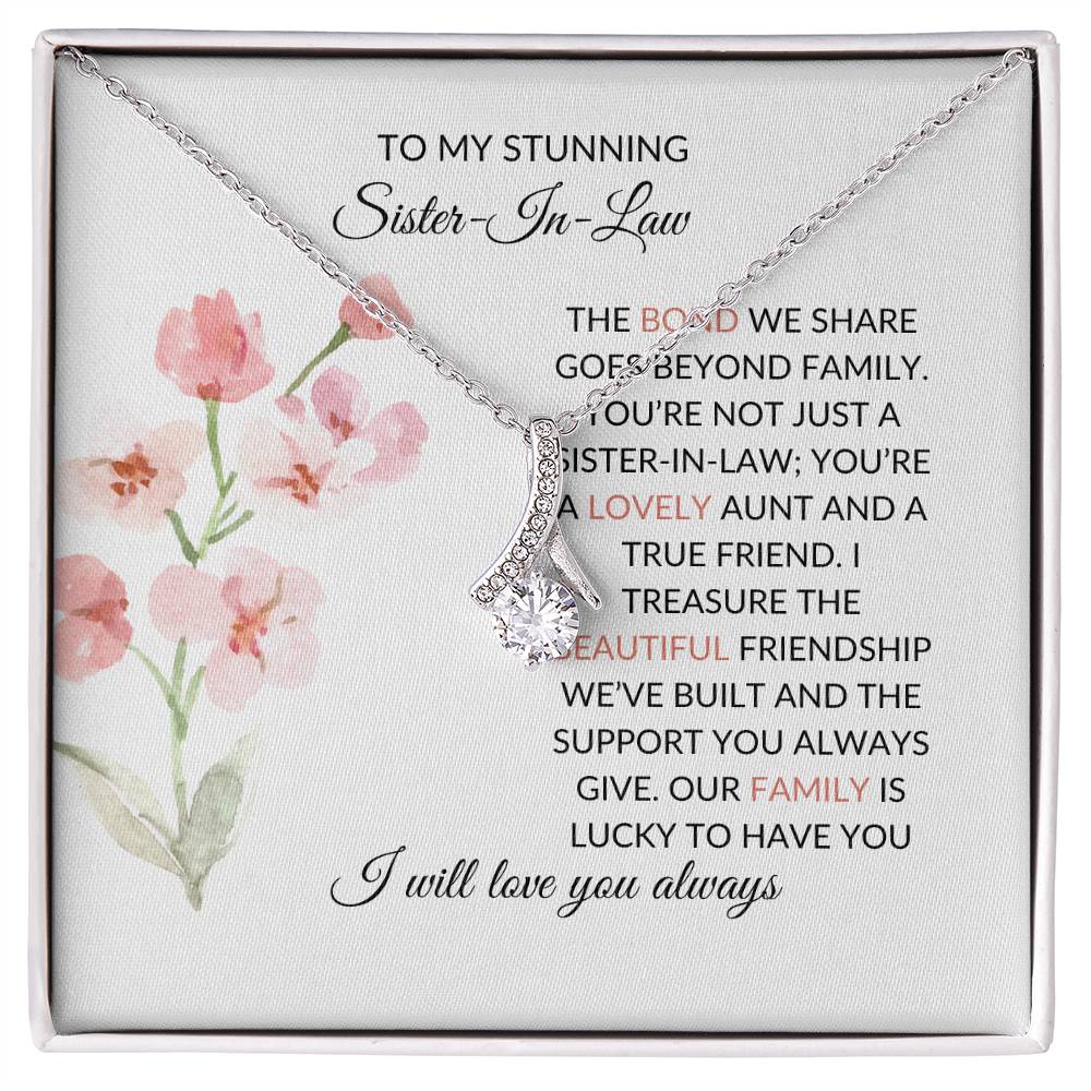 To My Stunning Sister-in-law Necklace | Eternal Beauty Necklace | Sister-in-Law Gift