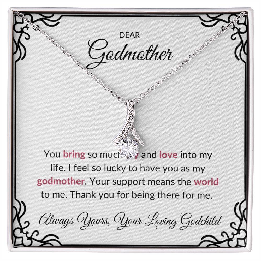 To My Wonderful Godmother, Alluring Beauty Necklace (Yellow & White Gold Variants) | Godmother Necklace (Necklace Only)