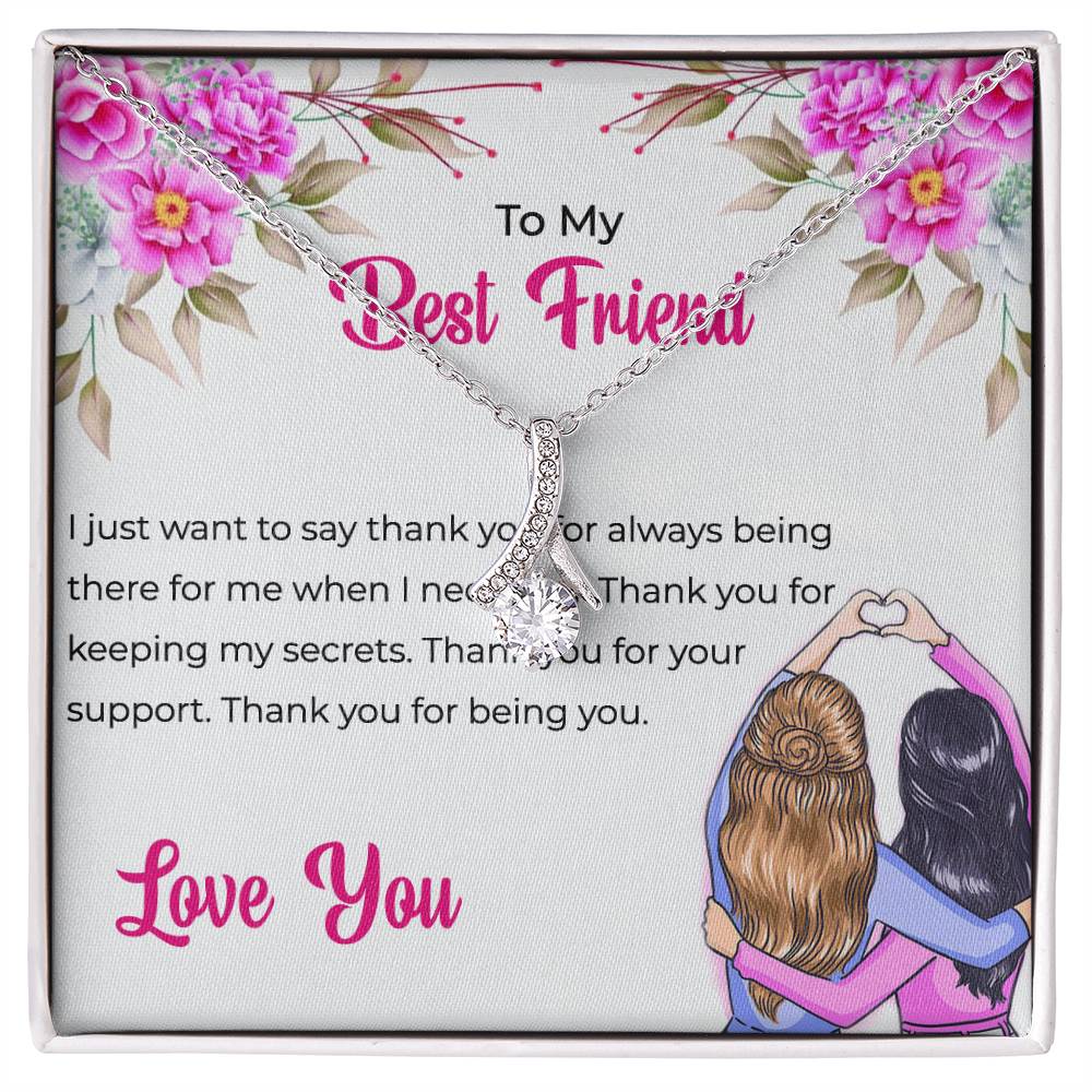 Best Friend Friendship Necklace Gift | To My Lifetime Best Friend - Alluring Beauty Necklace | Friendship Gift