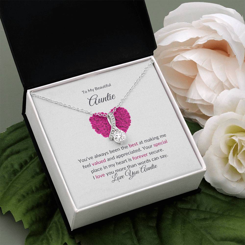 To My Aunt Necklace – Stunning Beauty Necklace | A Grateful Gift in Yellow & White Gold Variants - SOUVMOUR