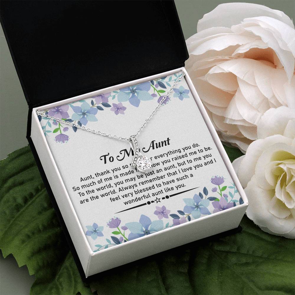 To My Special Aunt Necklace – Beautiful Jewelry | Heartfelt Message Gift in Yellow & White Gold Options - SOUVMOUR
