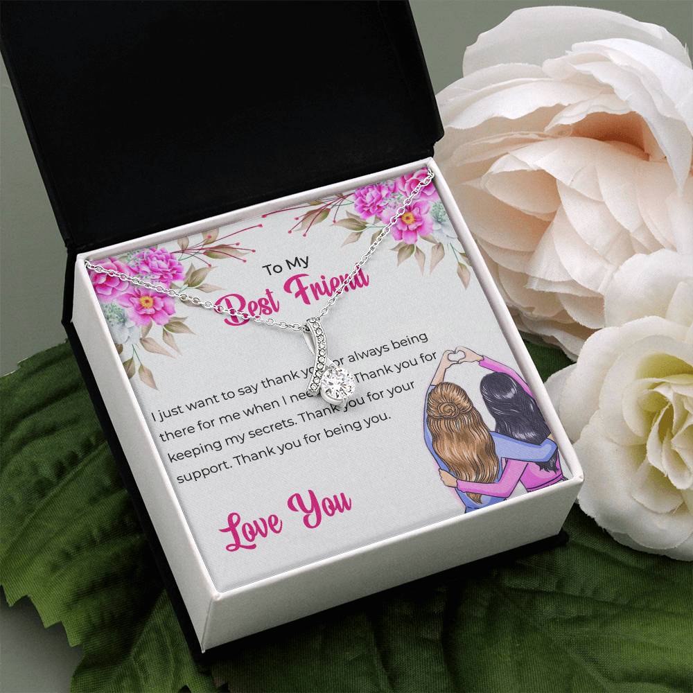 Best Friend Friendship Necklace Gift | To My Lifetime Best Friend - Alluring Beauty Necklace | Friendship Gift