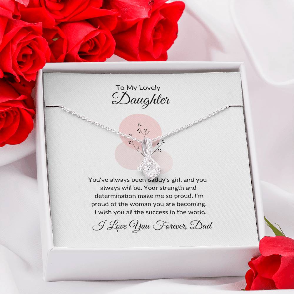 To My Lovely Daughter - Beauty Necklace | A Thoughtful Gift of Elegance and Love
