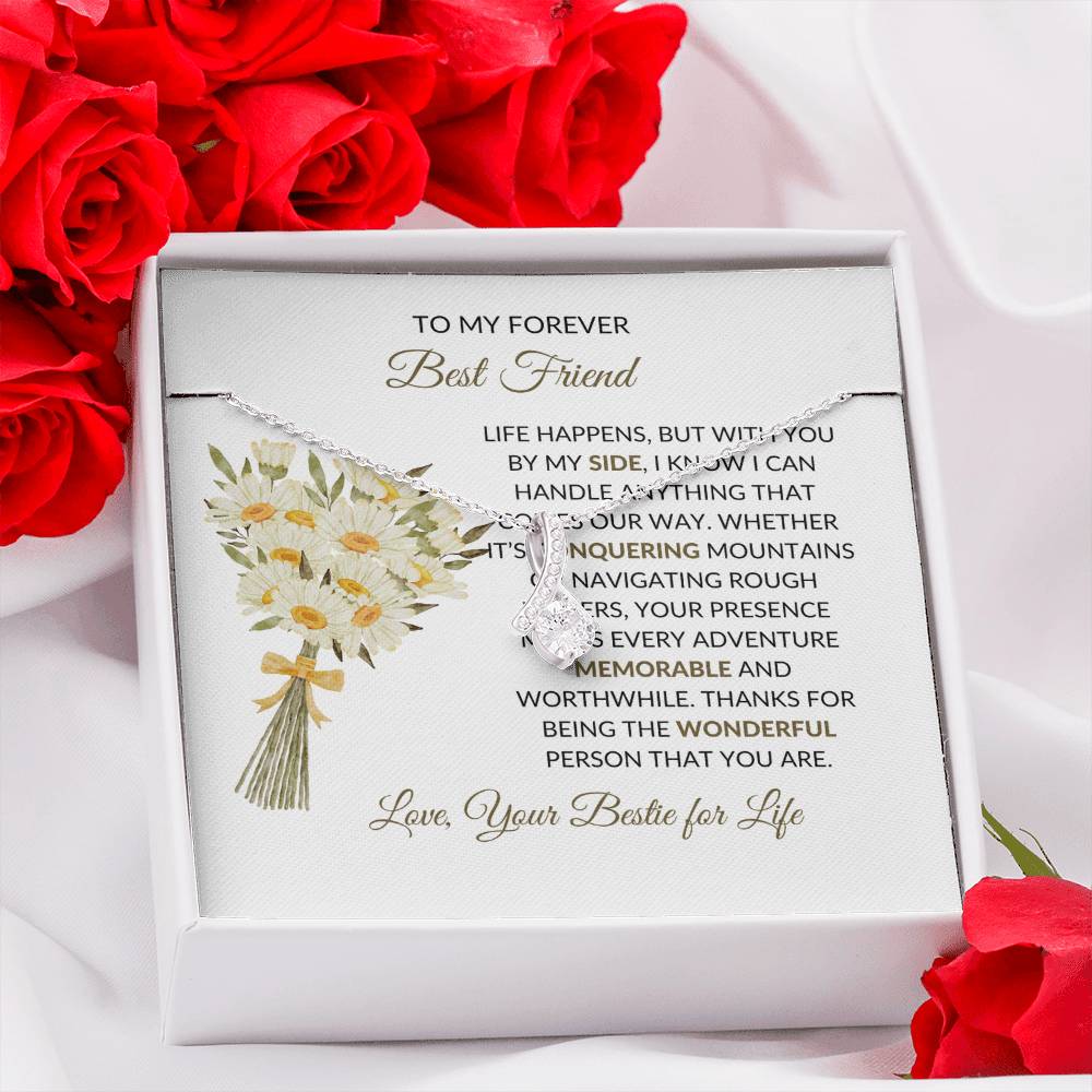 Best Friend Friendship Gift | To My Forever Best Friend - Alluring Beauty Necklace
