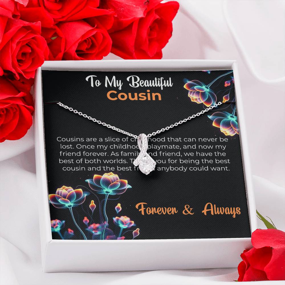 Cousin Necklace | To My Beautiful Cousin - Alluring Beauty Necklace | Cousin Friendship Necklace