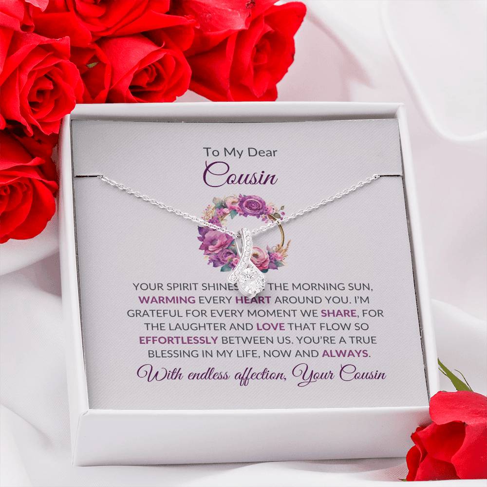 Cousin Necklace | To My Dear Cousin - Alluring Beauty Necklace | Cousin Friendship Necklace