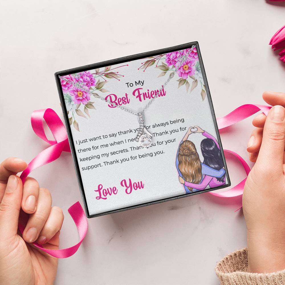 Best Friend Friendship Necklace Gift | To My Lifetime Best Friend - Alluring Beauty Necklace | Friendship Gift