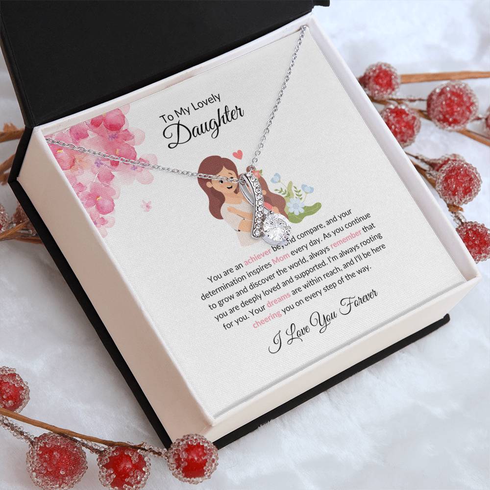 To My Beautiful & Lovely Daughter - Beauty Necklace | A Charming Gift to Celebrate Daughter