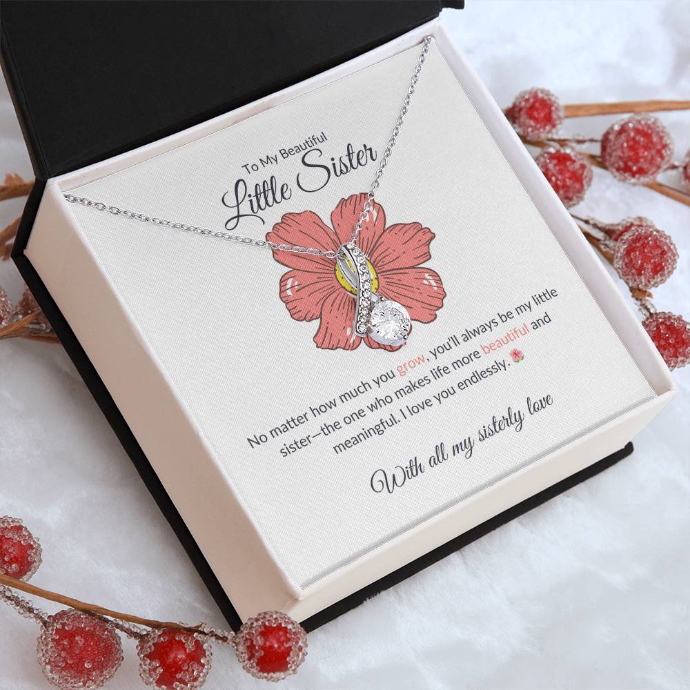 To My Gorgeous Little Sister – Alluring Beauty Necklace | A Charming Gift For Little Sister