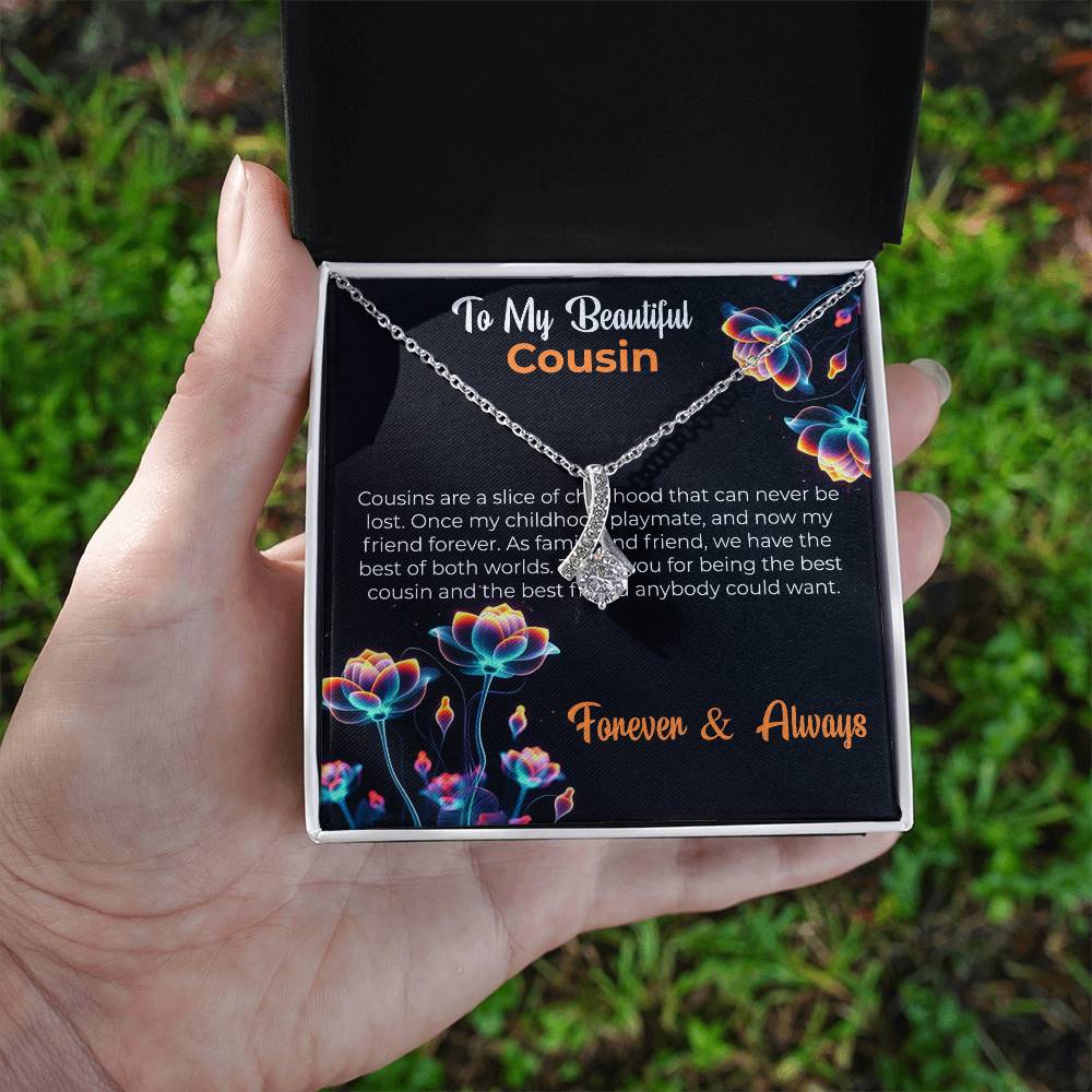 Cousin Necklace | To My Beautiful Cousin - Alluring Beauty Necklace | Cousin Friendship Necklace