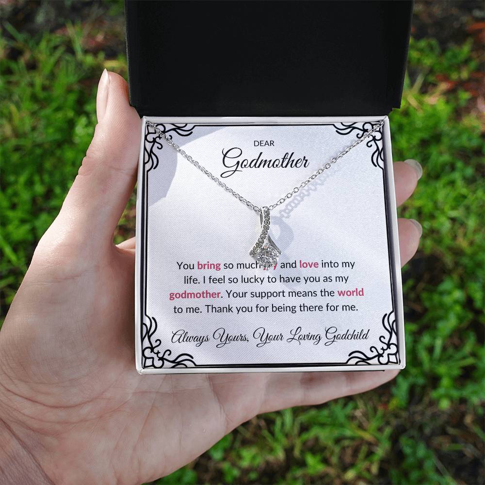 To My Wonderful Godmother, Alluring Beauty Necklace (Yellow & White Gold Variants) | Godmother Necklace (Necklace Only)