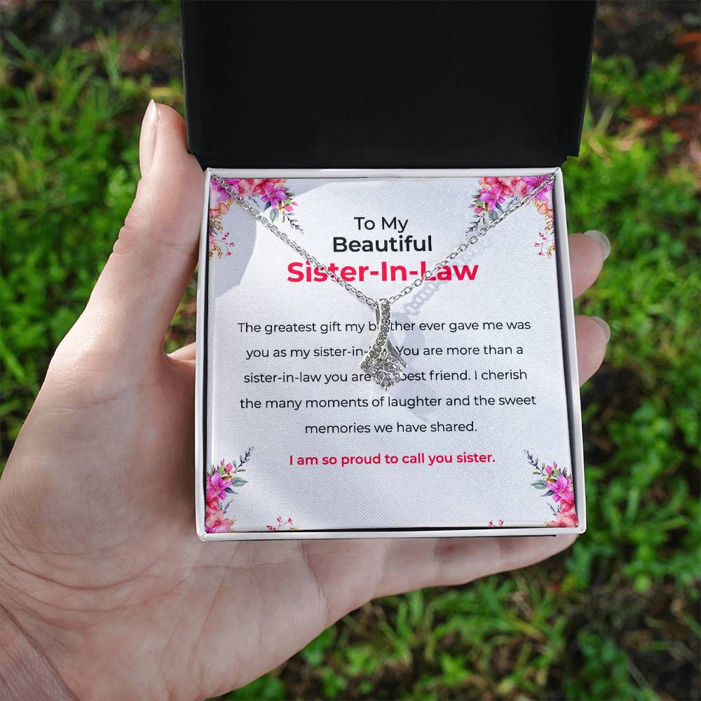 To My Beautiful Sister-in-law Necklace | Eternal Beauty Necklace | Sister-in-Law Gift