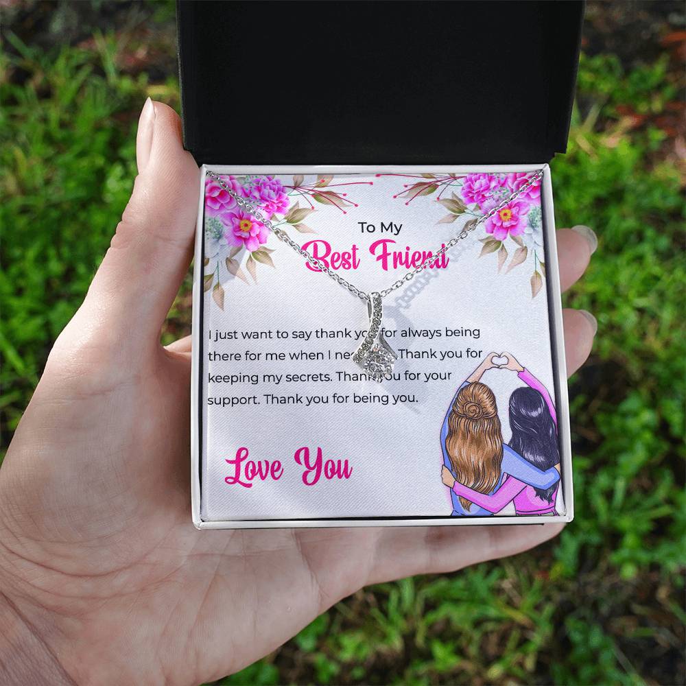 Best Friend Friendship Necklace Gift | To My Lifetime Best Friend - Alluring Beauty Necklace | Friendship Gift
