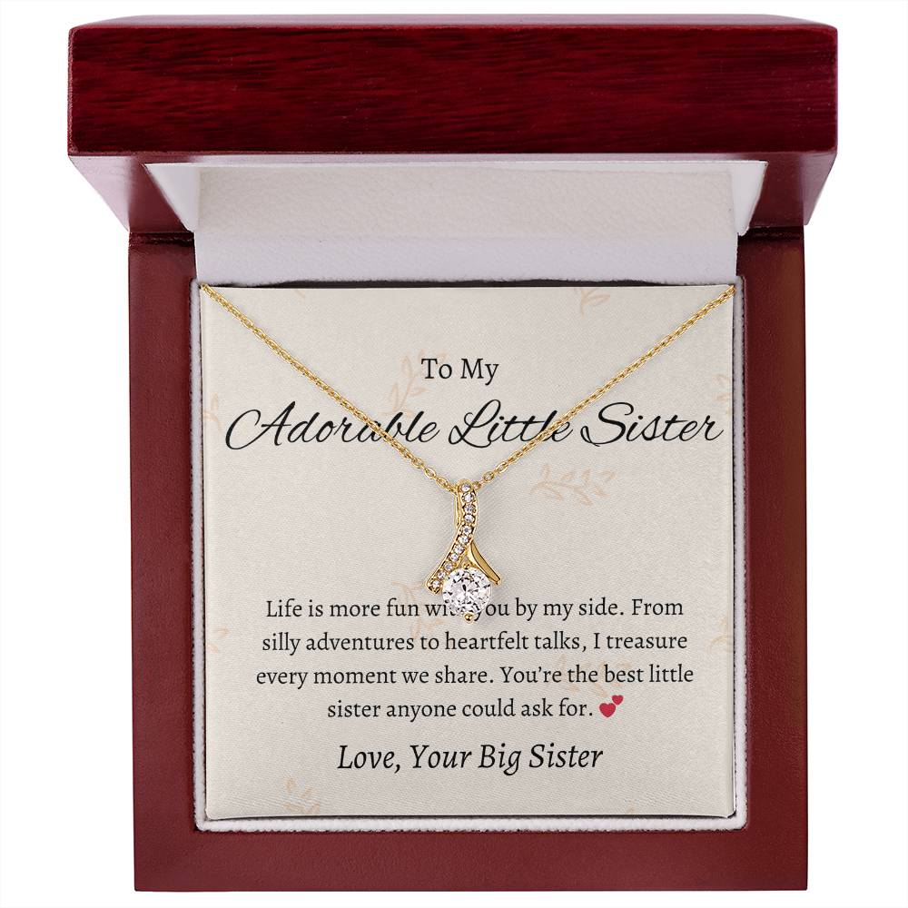 To My Adorable Little Sister Captivating Keepsake To Show Sisterly Love
