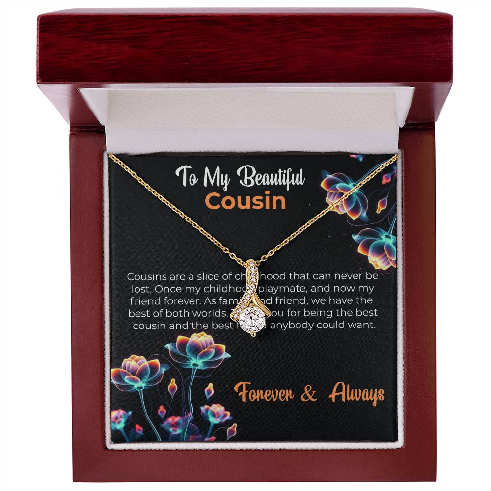 Cousin Necklace | To My Beautiful Cousin - Alluring Beauty Necklace | Cousin Friendship Necklace