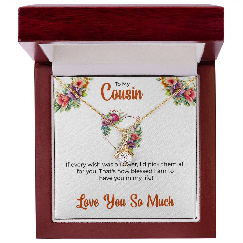 Cousin Necklace | To My Cousin My Best Friend - Alluring Beauty Necklace | Cousin Friendship Necklace