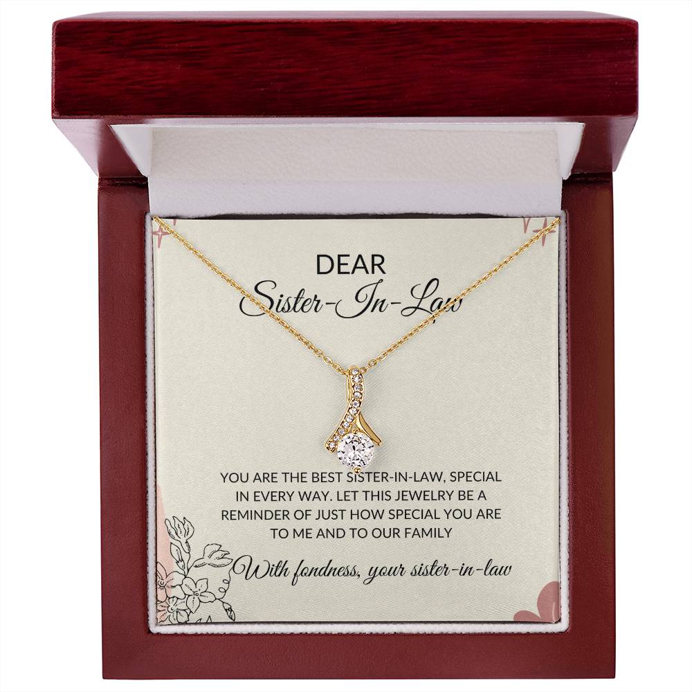 To My Dear Sister-in-law Necklace | Eternal Beauty Necklace | Sister-in-Law Gift