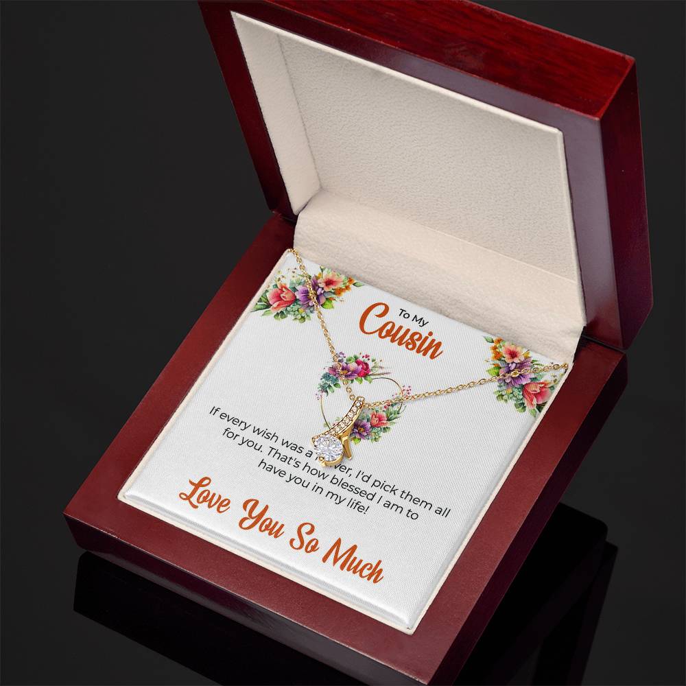 Cousin Necklace | To My Cousin My Best Friend - Alluring Beauty Necklace | Cousin Friendship Necklace