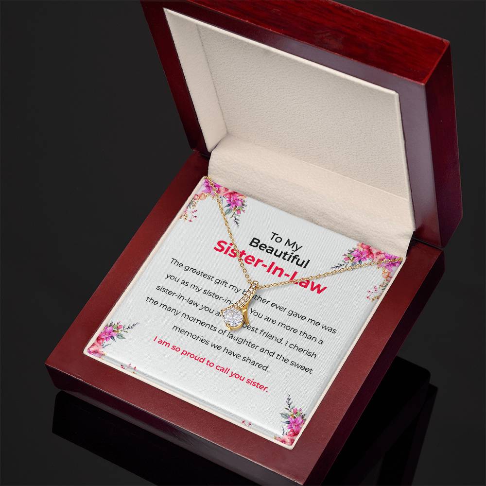 To My Beautiful Sister-in-law Necklace | Eternal Beauty Necklace | Sister-in-Law Gift