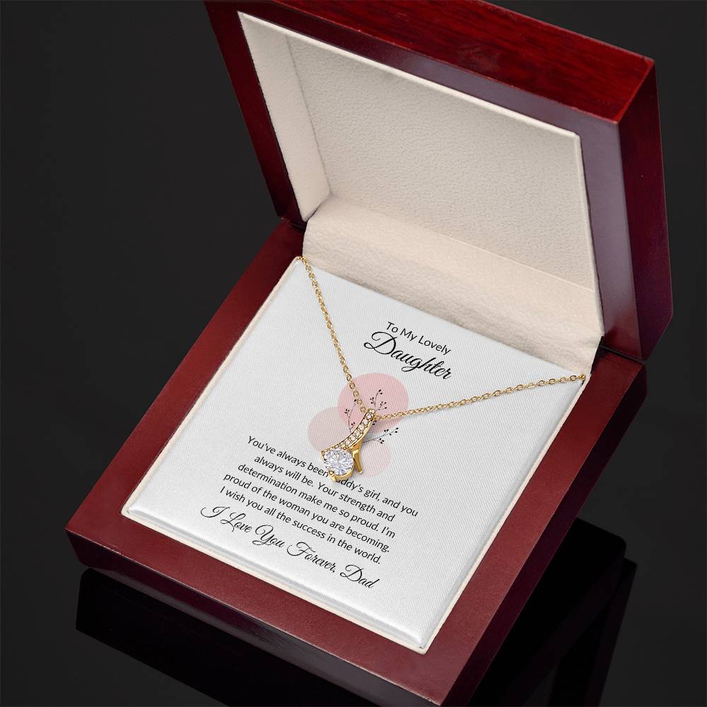 To My Lovely Daughter - Beauty Necklace | A Thoughtful Gift of Elegance and Love