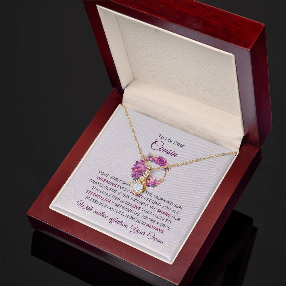 Cousin Necklace | To My Dear Cousin - Alluring Beauty Necklace | Cousin Friendship Necklace
