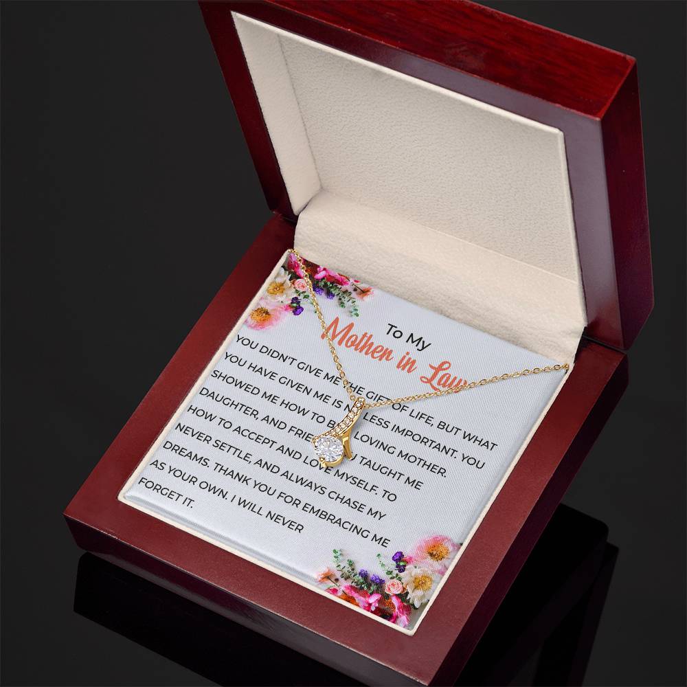 To My Cherished Mother-in-law, Alluring Beauty Necklace | Mother-in-law Gift
