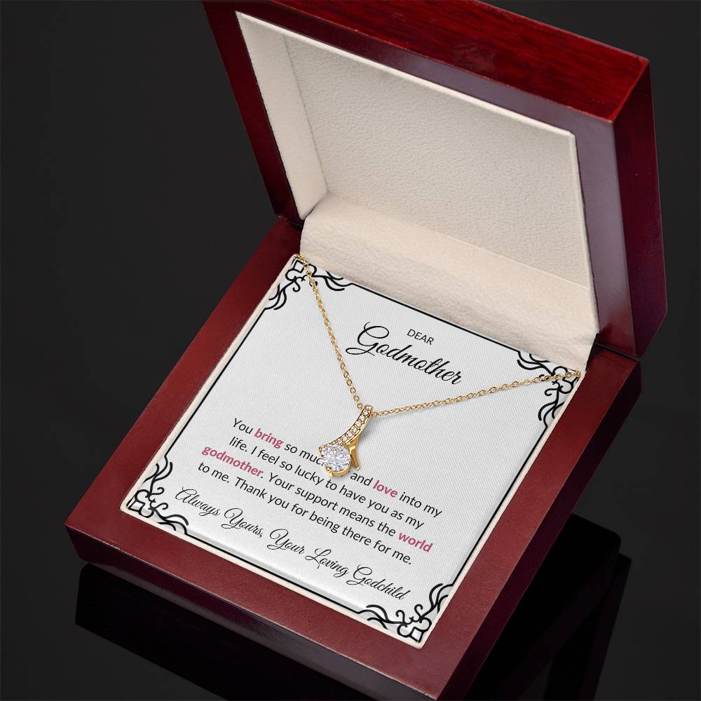 To My Wonderful Godmother, Alluring Beauty Necklace (Yellow & White Gold Variants) | Godmother Necklace (Necklace Only)