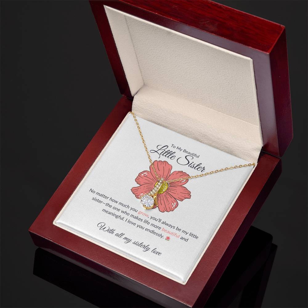 To My Gorgeous Little Sister – Alluring Beauty Necklace | A Charming Gift For Little Sister