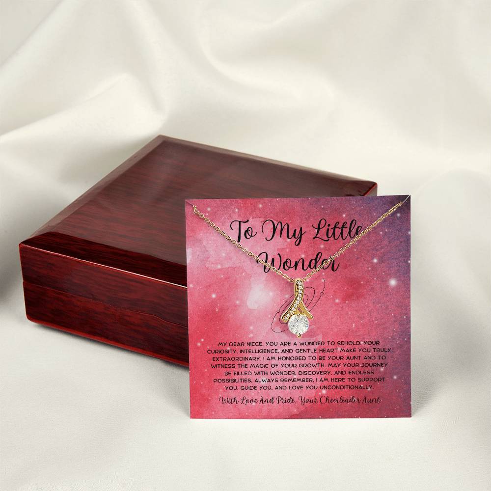 To My Little Wonder - From Aunt to Niece Alluring Beauty Necklace - SOUVMOUR
