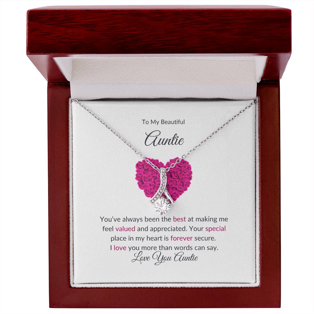 To My Aunt Necklace – Stunning Beauty Necklace | A Grateful Gift in Yellow & White Gold Variants - SOUVMOUR