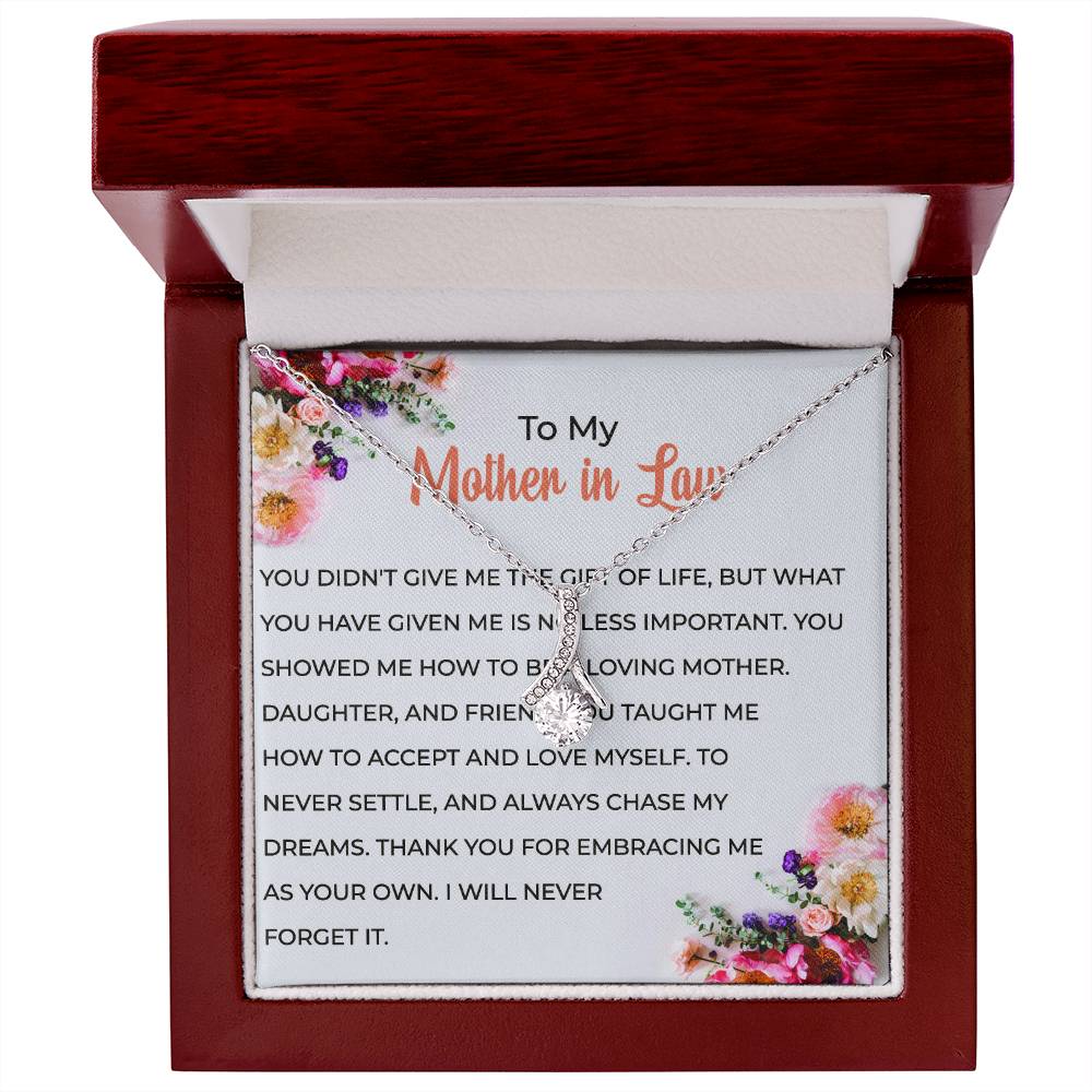 To My Cherished Mother-in-law, Alluring Beauty Necklace | Mother-in-law Gift