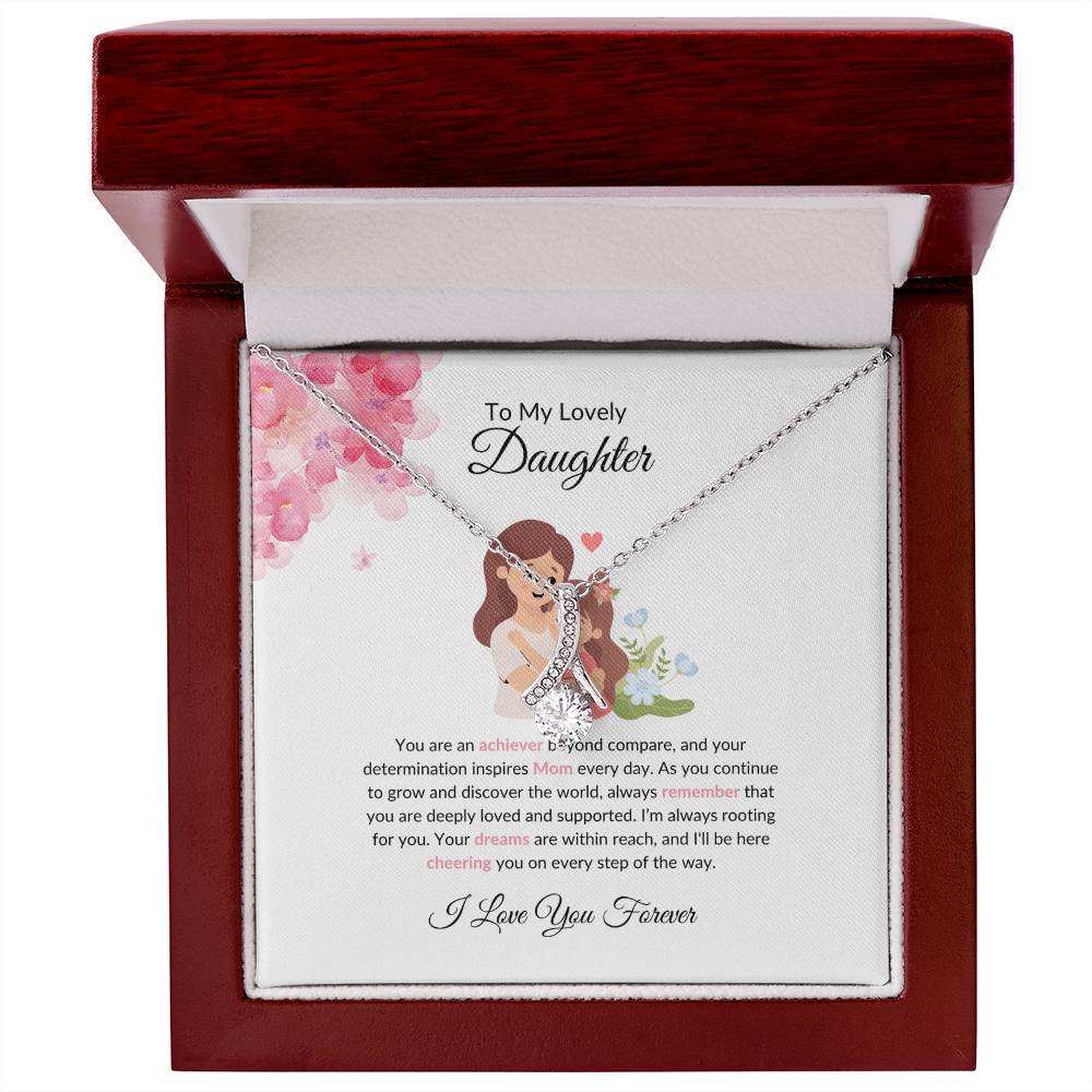 To My Beautiful & Lovely Daughter - Beauty Necklace | A Charming Gift to Celebrate Daughter