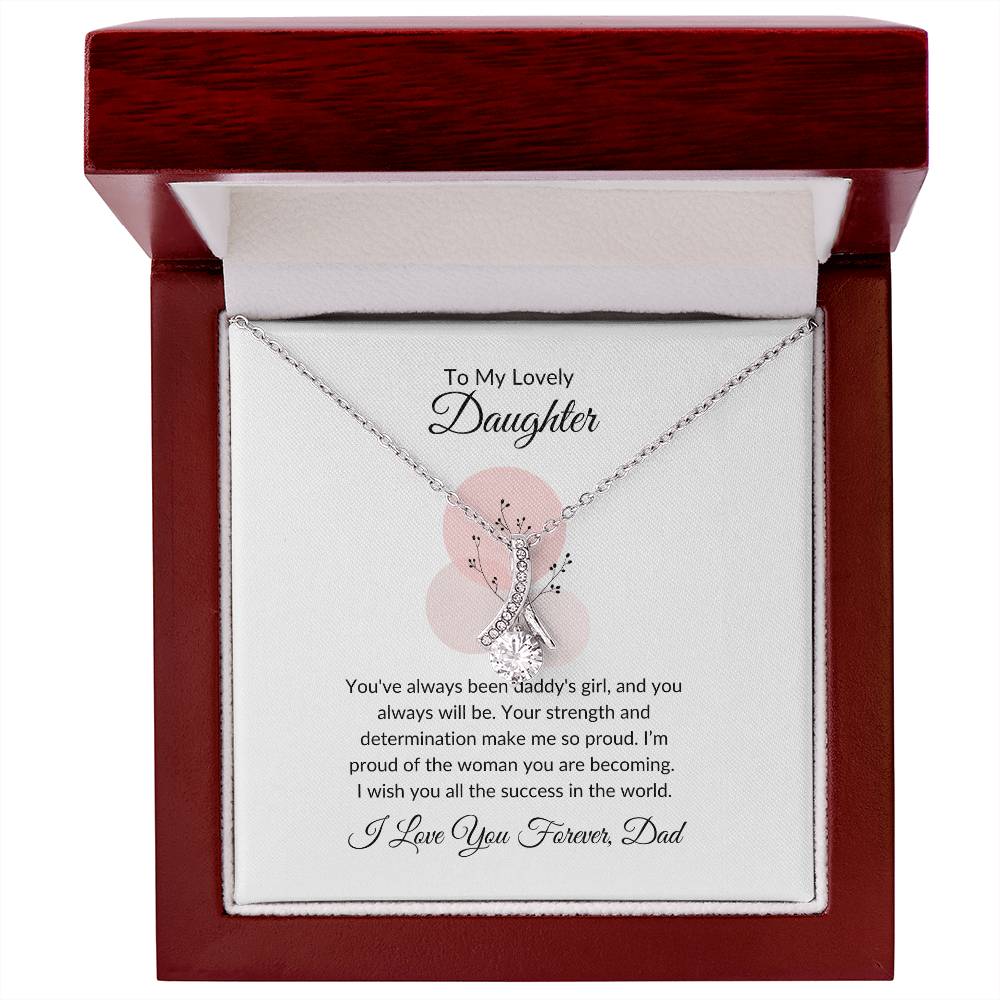 To My Lovely Daughter - Beauty Necklace | A Thoughtful Gift of Elegance and Love