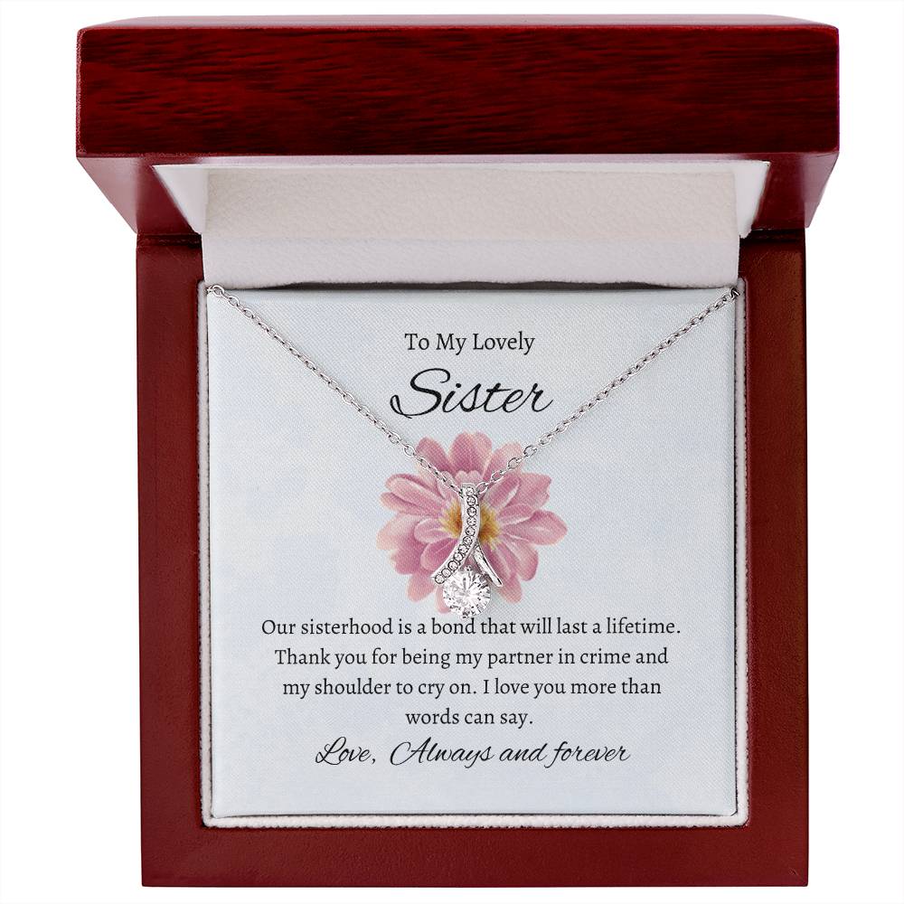 To My Beautiful Sister – Alluring Beauty Necklace | A Timeless Gift in Stunning Gold Tones