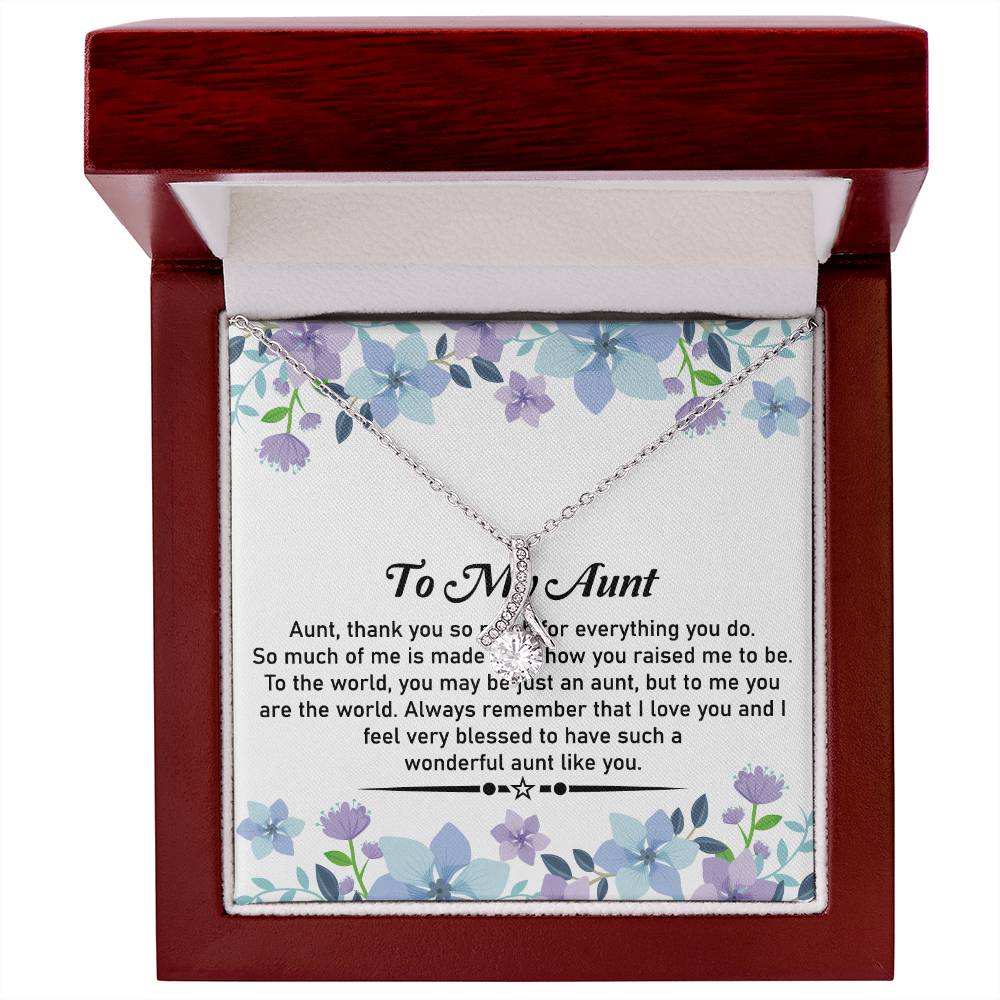 To My Special Aunt Necklace – Beautiful Jewelry | Heartfelt Message Gift in Yellow & White Gold Options - SOUVMOUR