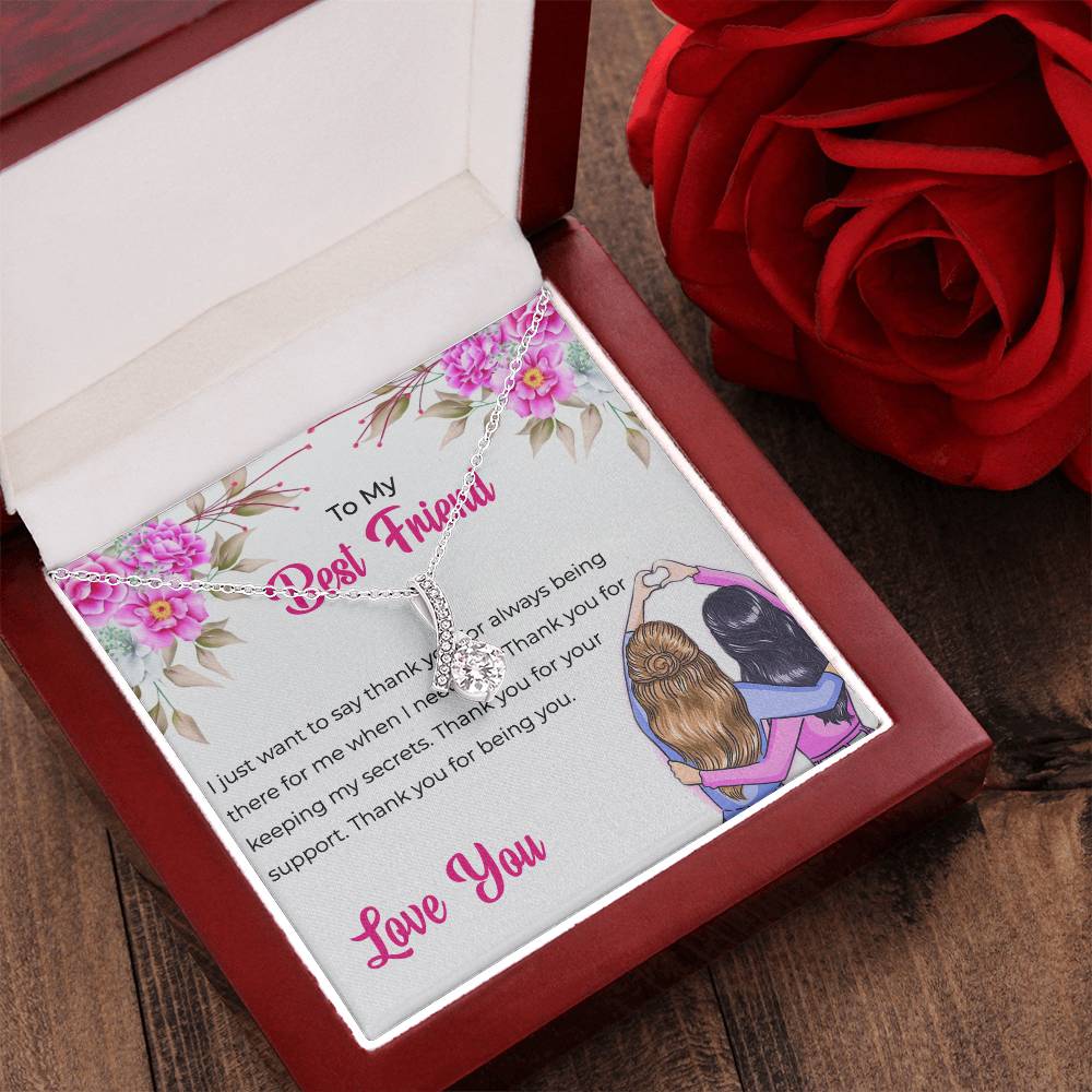 Best Friend Friendship Necklace Gift | To My Lifetime Best Friend - Alluring Beauty Necklace | Friendship Gift