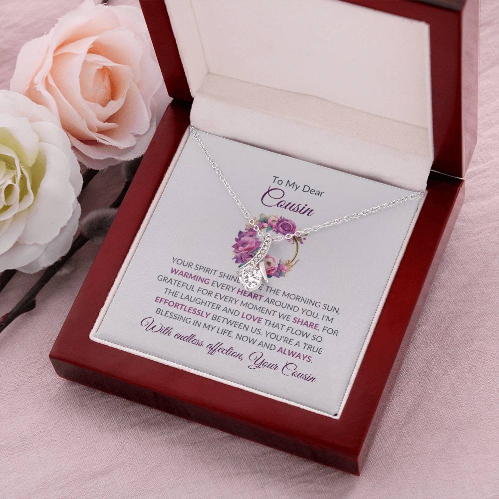 Cousin Necklace | To My Dear Cousin - Alluring Beauty Necklace | Cousin Friendship Necklace
