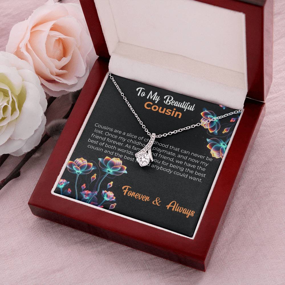 Cousin Necklace | To My Beautiful Cousin - Alluring Beauty Necklace | Cousin Friendship Necklace
