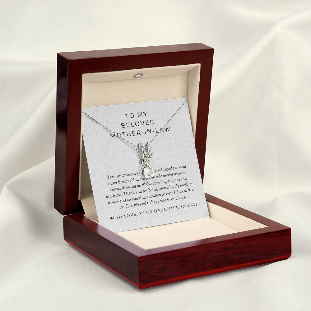 To My Beloved Mother-in-law, Alluring Beauty Necklace | Mother-in-law Gift