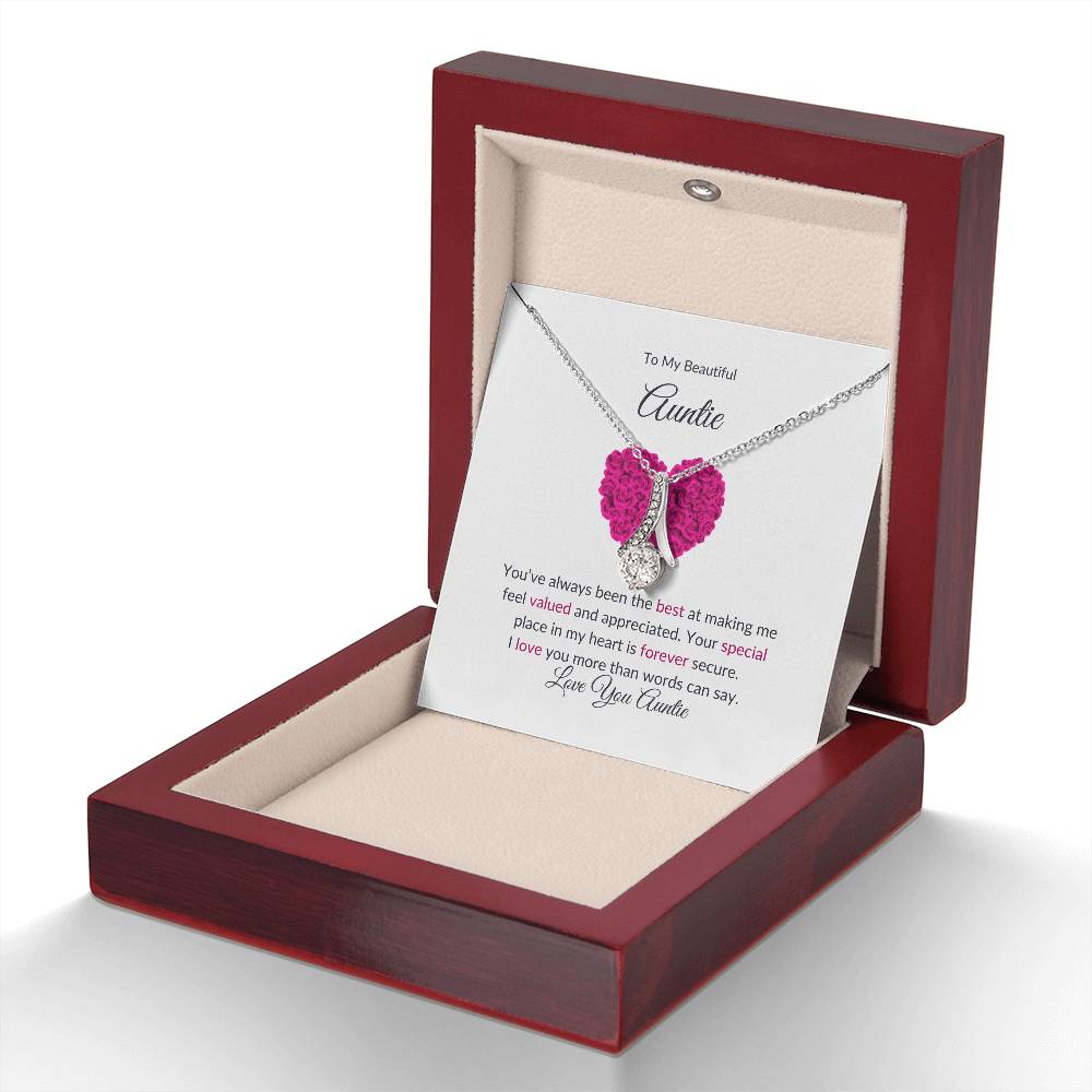 To My Aunt Necklace – Stunning Beauty Necklace | A Grateful Gift in Yellow & White Gold Variants - SOUVMOUR