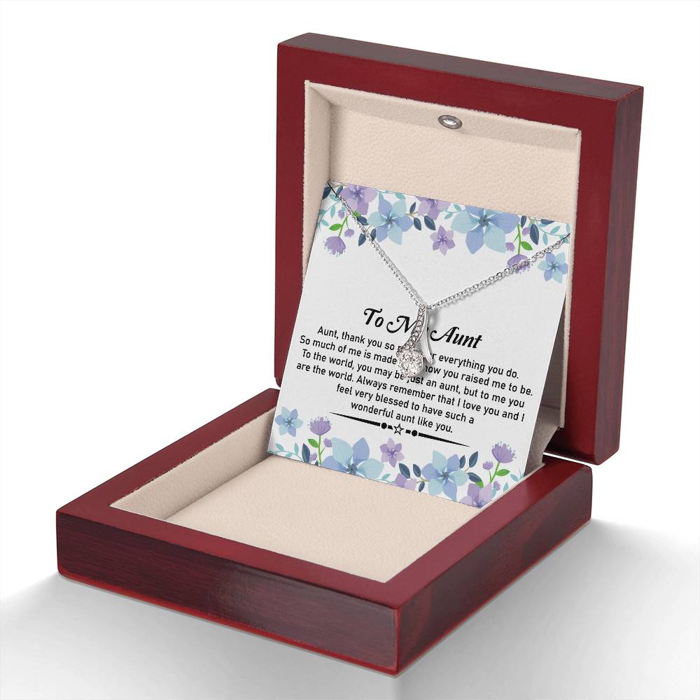 To My Special Aunt Necklace – Beautiful Jewelry | Heartfelt Message Gift in Yellow & White Gold Options - SOUVMOUR