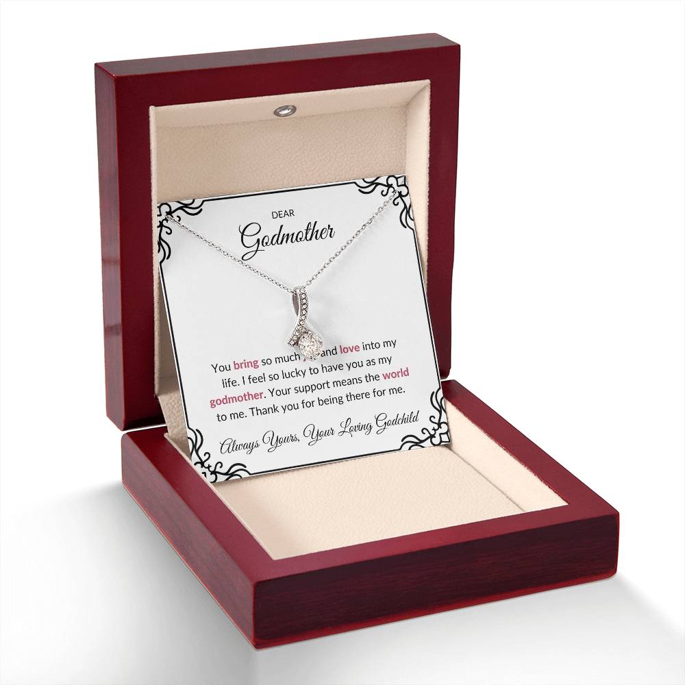 To My Wonderful Godmother, Alluring Beauty Necklace (Yellow & White Gold Variants) | Godmother Necklace (Necklace Only)