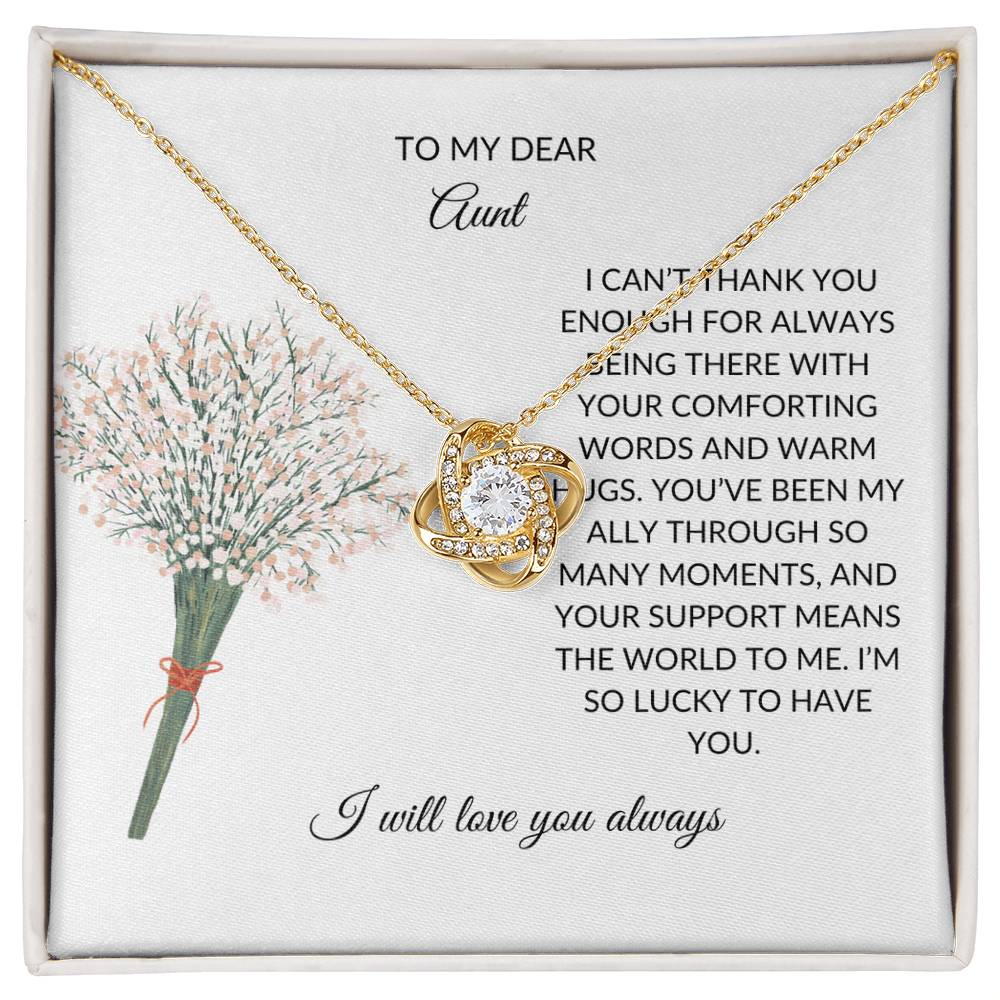 To My Dear Aunt Necklace Lovely Necklace With Message Card For Aunt - SOUVMOUR
