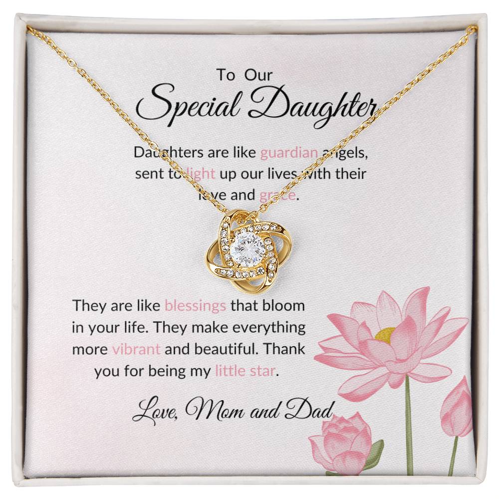 To My Special Daughter - Love Knot Necklace | Heartfelt Gift for Daughter
