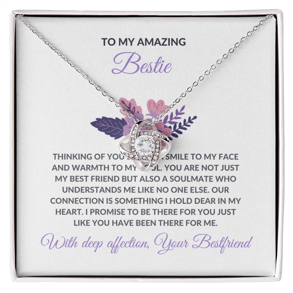 Friendship Necklace Gift | To My Amazing Best Friend - Love Knot Necklace
