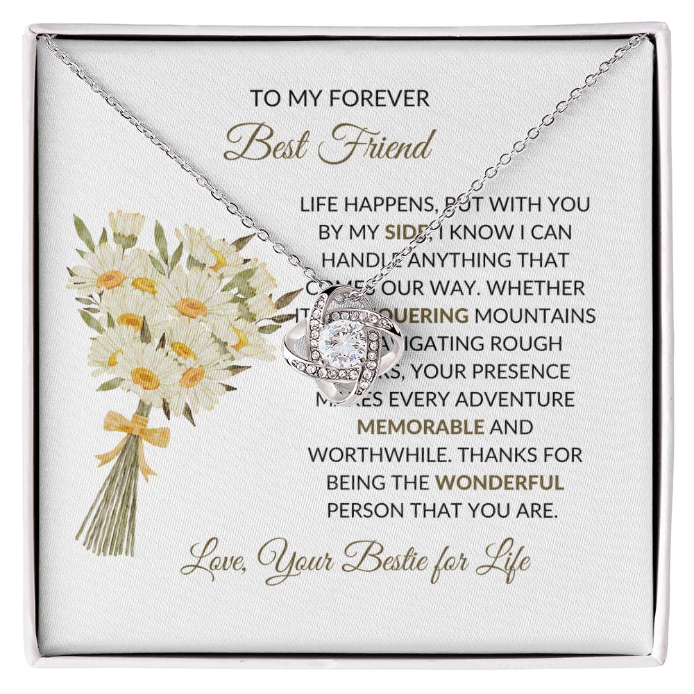 Friendship Necklace Gift | To My Forever Best Friend - Love Knot Necklace