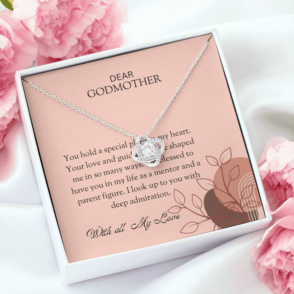 Special Gift for My Godmother, Love Knot Necklace (Yellow & White Gold Variants) | Godmother Necklace (Necklace Only)