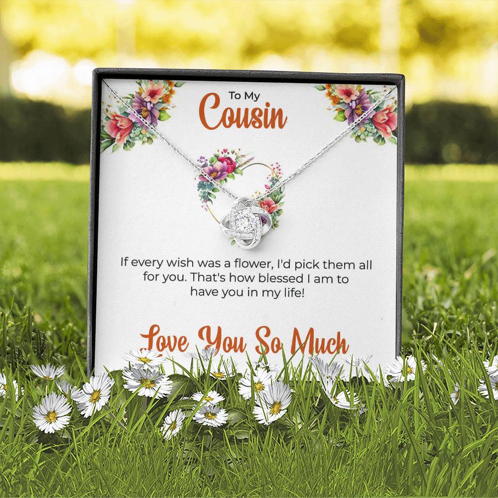 Cousin Necklace | To My Cousin My Best Friend - Love Knot Necklace | Cousin Friendship Necklace