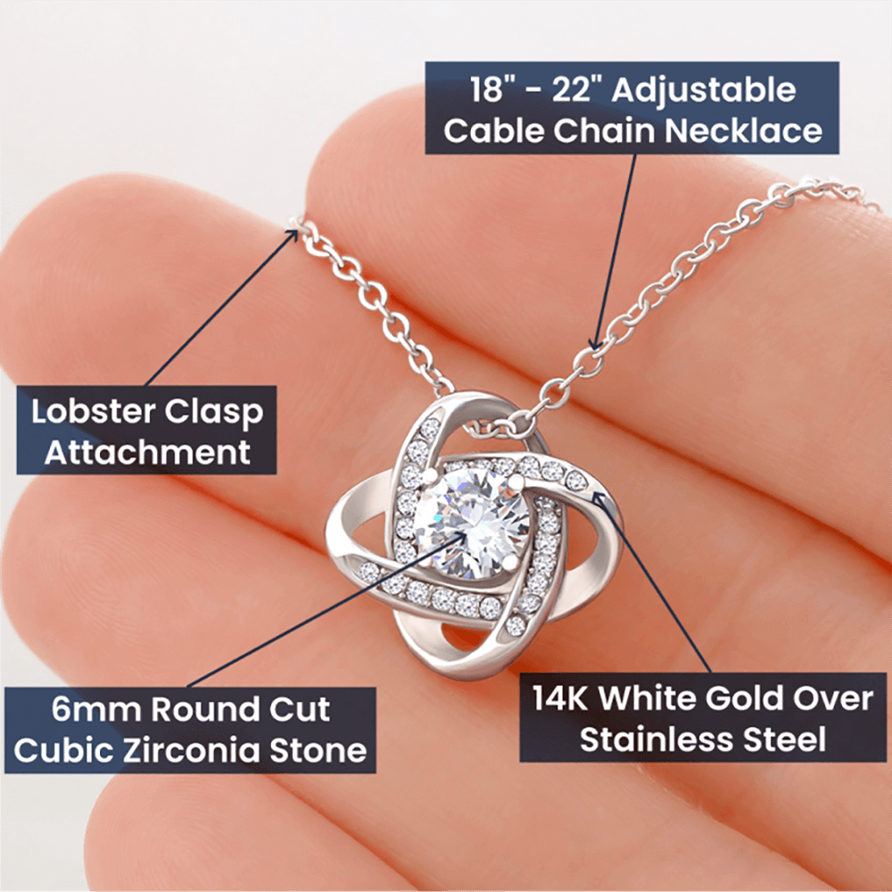 To My Little Dreamer - From Aunt to Niece Love Knot Necklace - SOUVMOUR